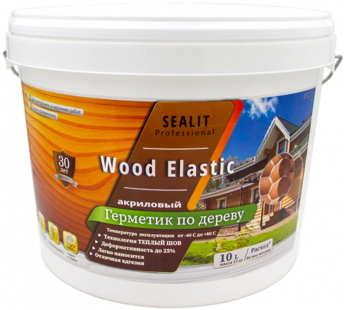 Купить ГЕРМЕТИК - Sealit Wood Elastic для работы с деревянными материалами 10 л в Мурманске, Мурманская область